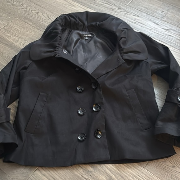 Samuel Dong Black Pea Coat - Picture 2 of 10